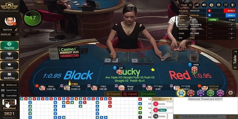 cach choi song dream gaming 4 Hướng dẫn cách chơi sòng DREAM GAMING tại B52
