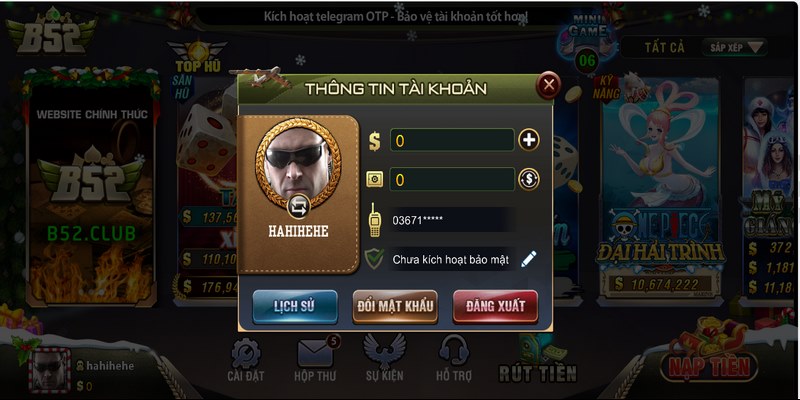 dang nhap b52club 4 Người chơi không nên tiết lộ thông tin tài khoản cho bên thứ 3