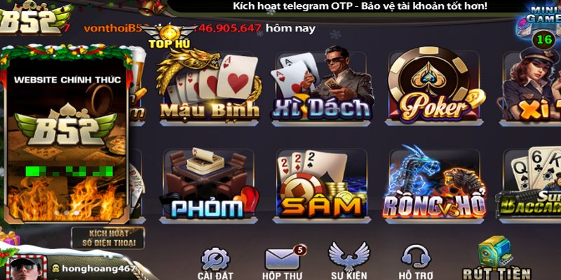 game bai b52club 4 B52 hỗ trợ game thủ nhiều phương thức thanh toán khác nhau