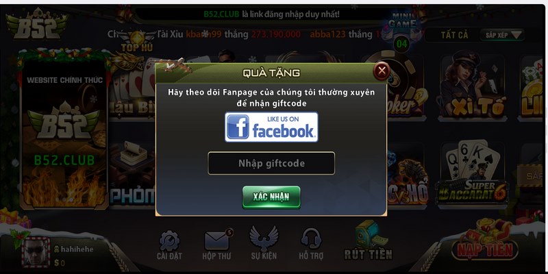 khuyen mai b52club 4 Lưu ý nhập mã code khuyến mãi tại cổng game đúng cách