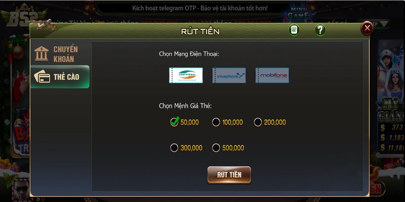rut tien b52club 4 Tuân thủ mọi điều kiện tại cổng game khi thực hiện rút tiền tại B52Club